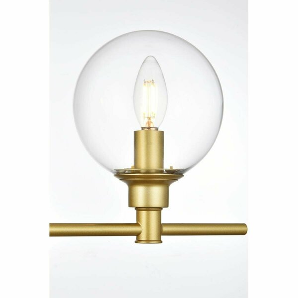 Cling 110 V E12 Five Light Vanity Wall Lamp, Brass CL2963630